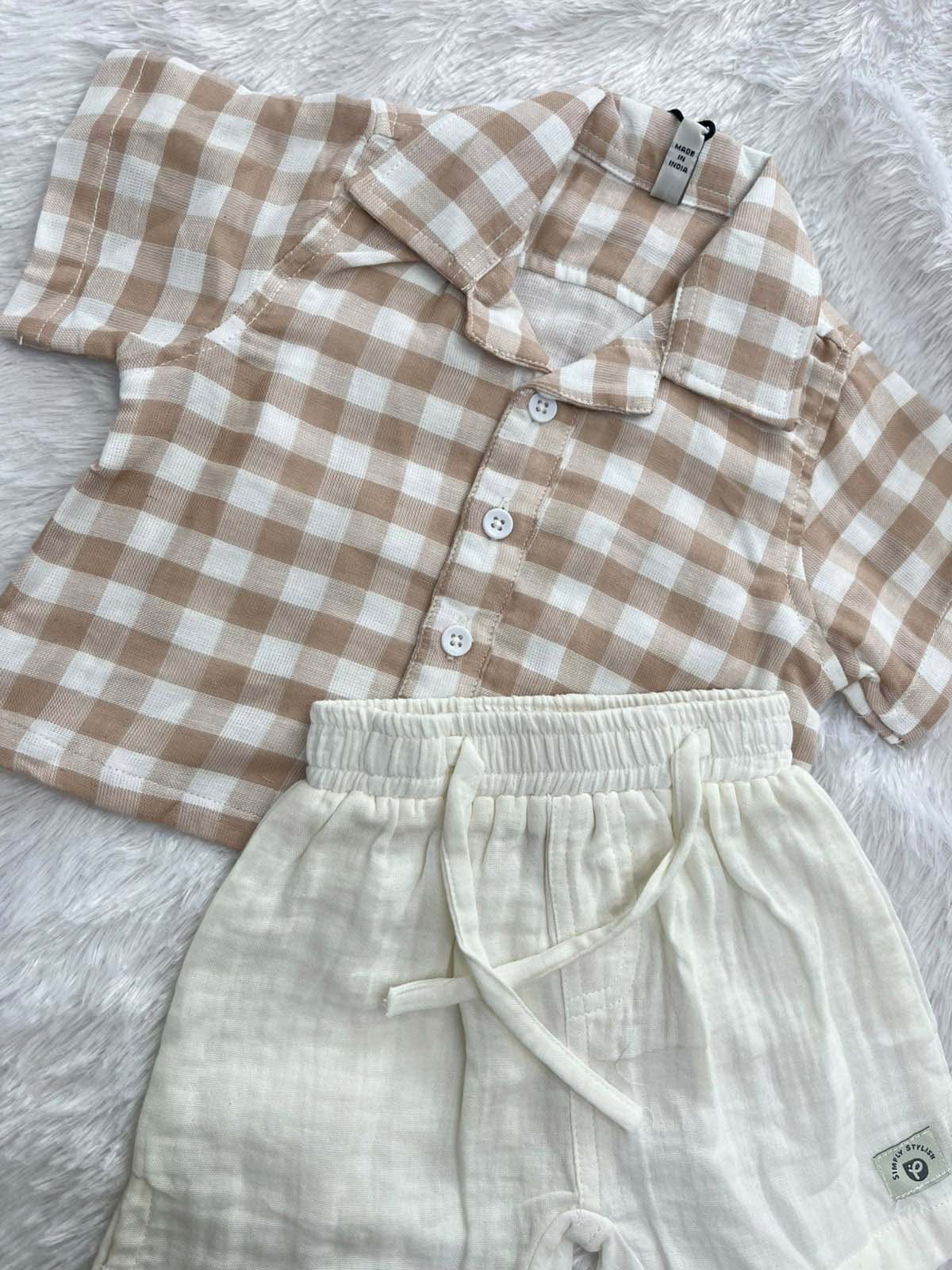CHIKKU CHECKS CO ORD SET-1708