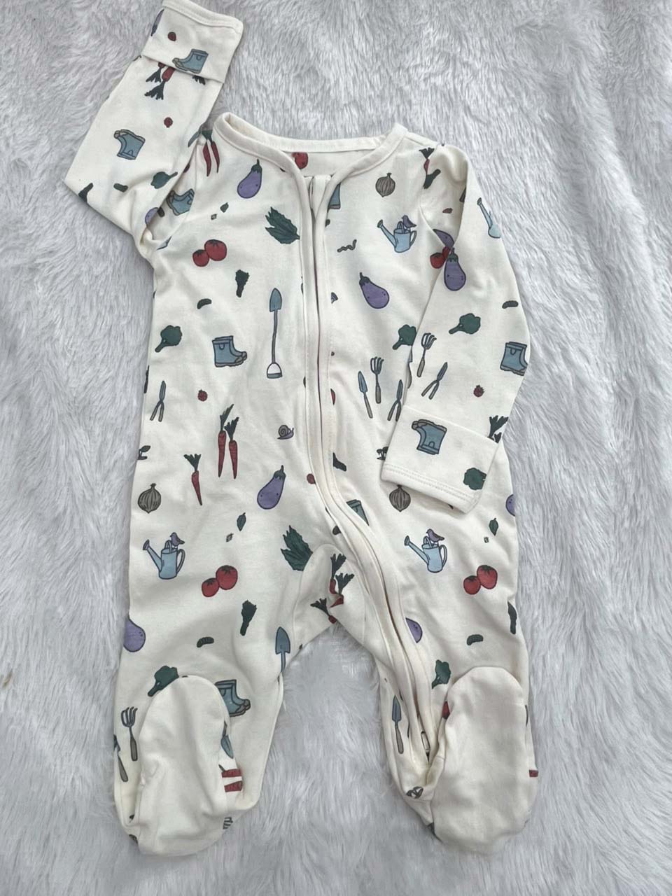 WHITE PRINTED ROMPER