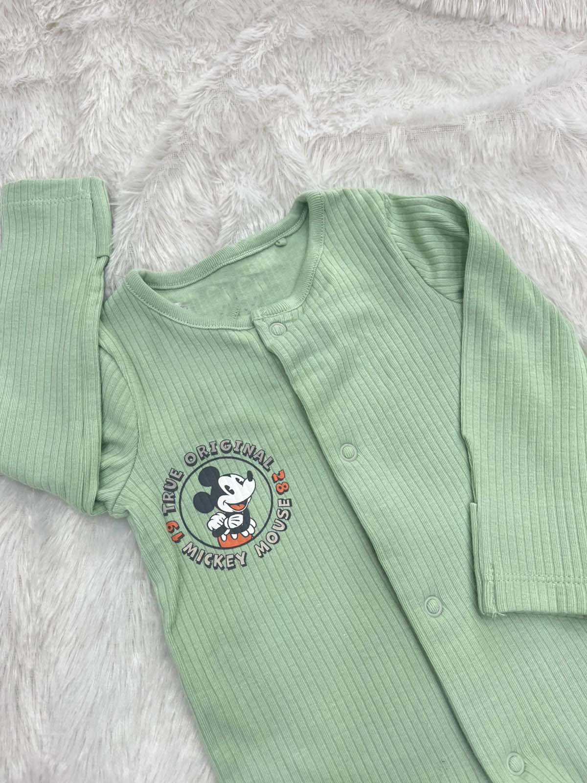 PASTEL GREEN MICKEY ROMPER
