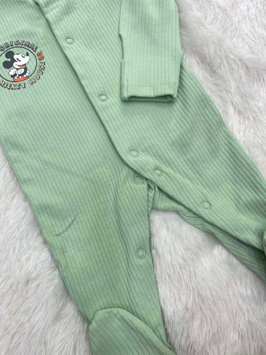 PASTEL GREEN MICKEY ROMPER
