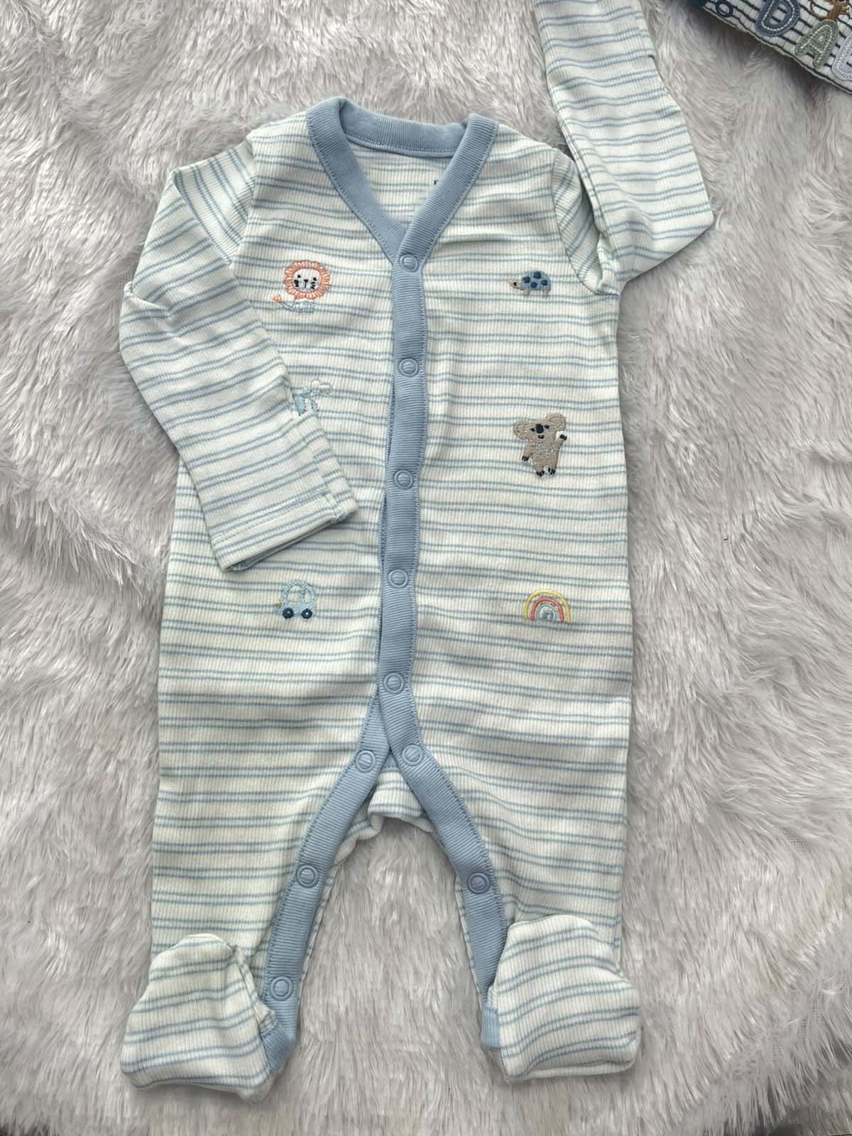 BLUE STRIPED ROMPER