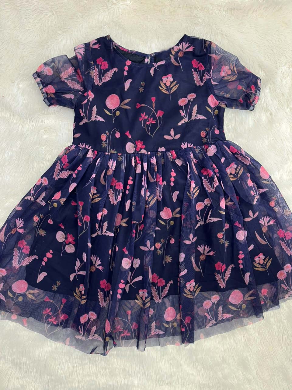 BLUE NET FROCK