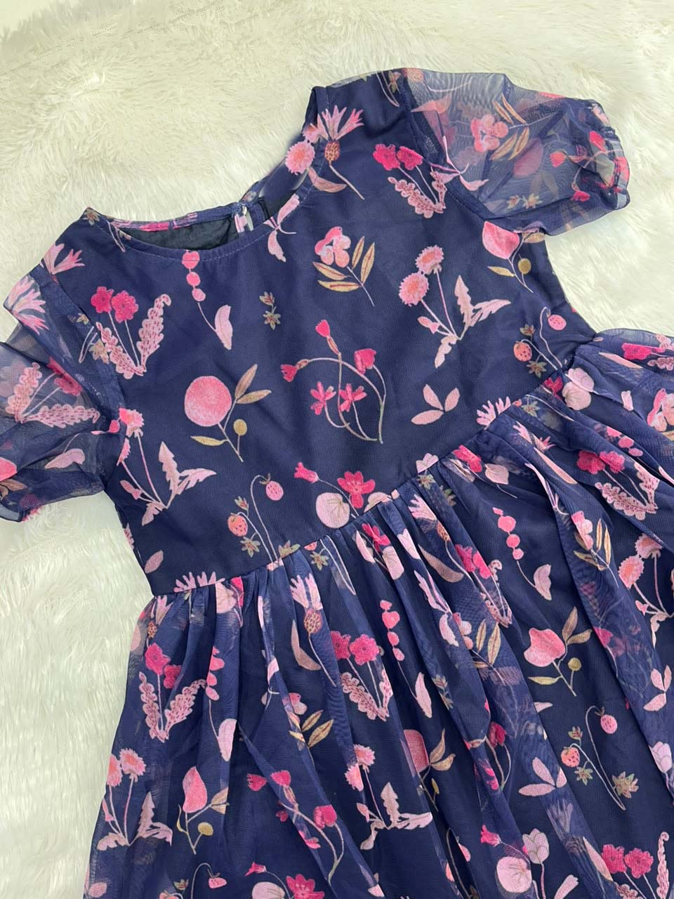 BLUE NET FROCK