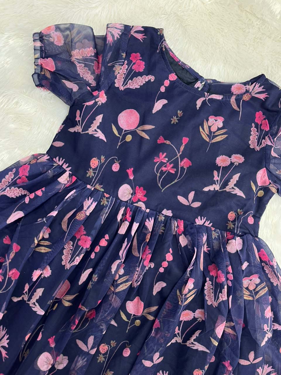 BLUE NET FROCK