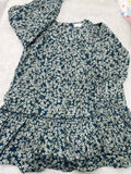 BLUE FLORAL MUSLIN FROCK