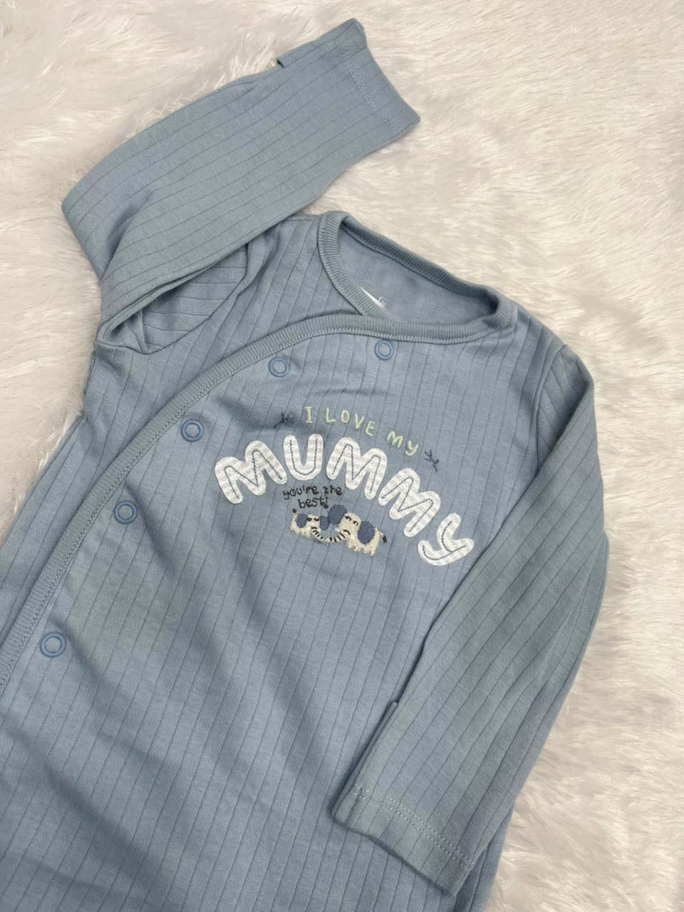 I LOVE MUMMY ROMPER BLUE
