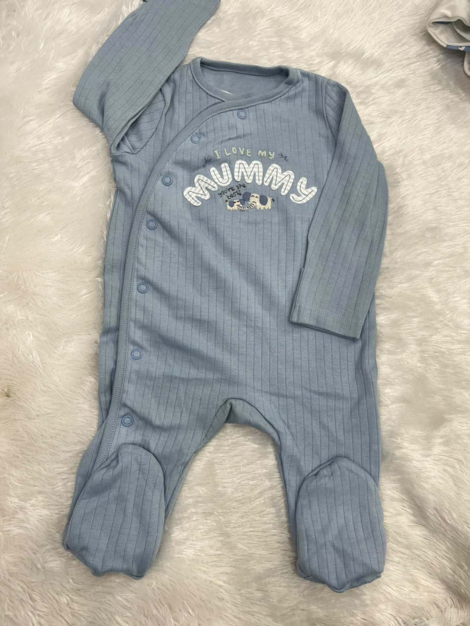 I LOVE MUMMY ROMPER BLUE