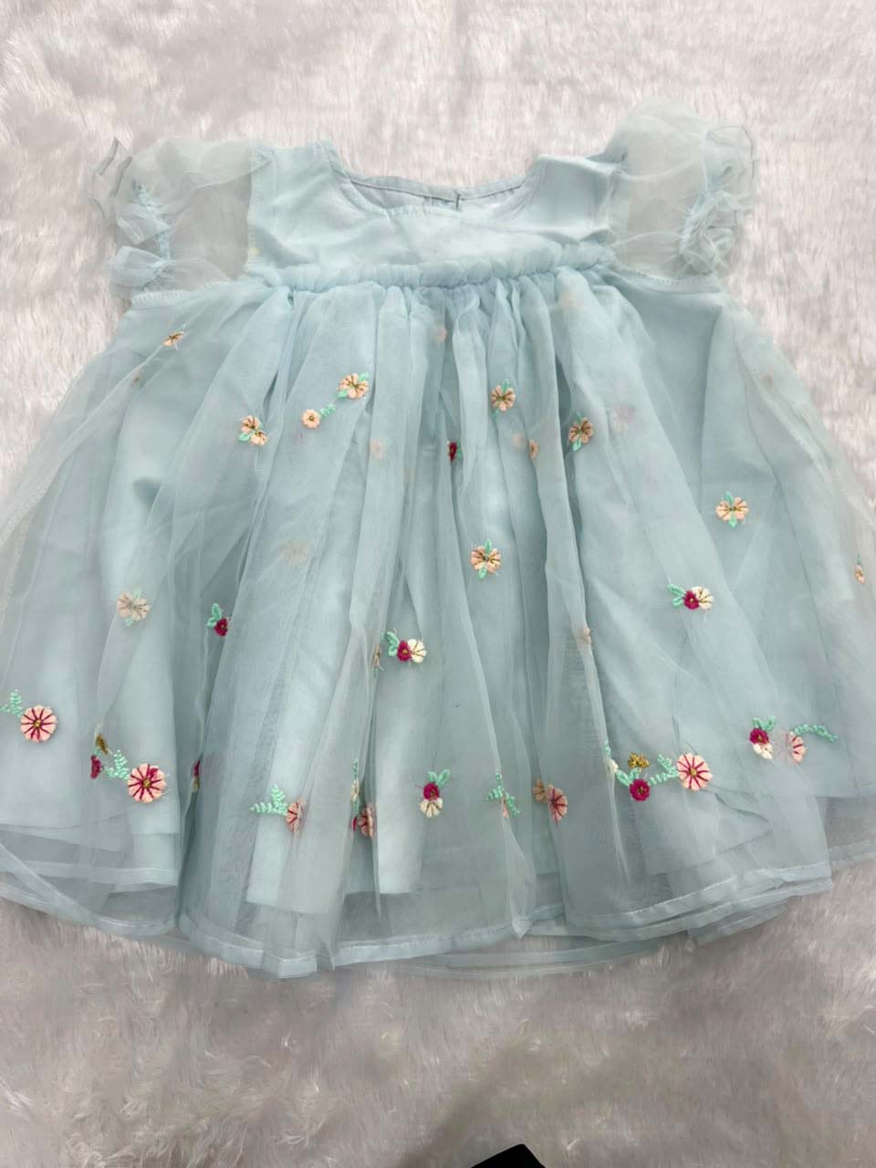 PASTEL BLUE PARTY WEAR FROCK