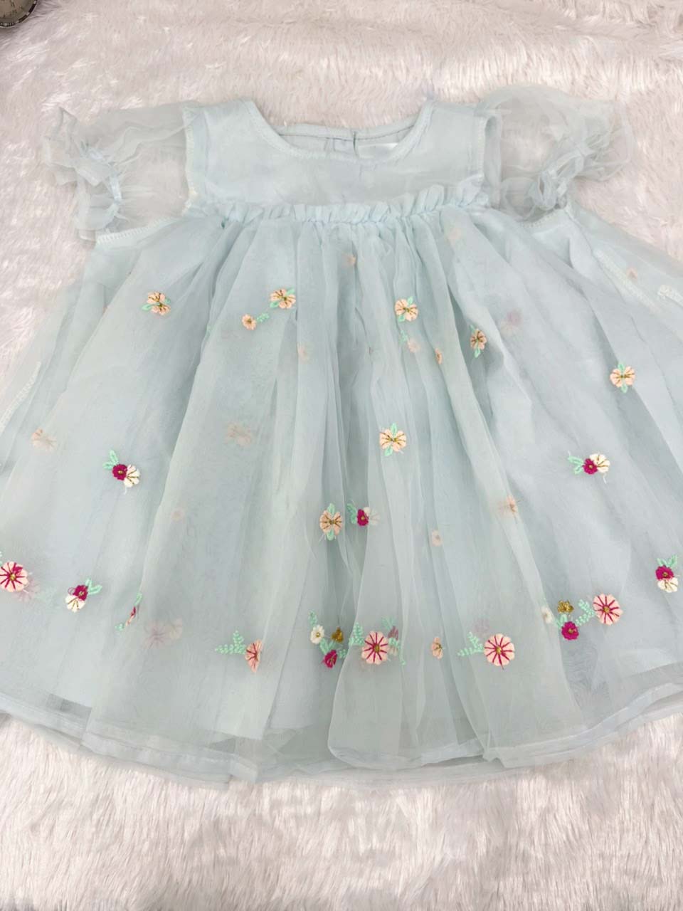 PASTEL BLUE PARTY WEAR FROCK