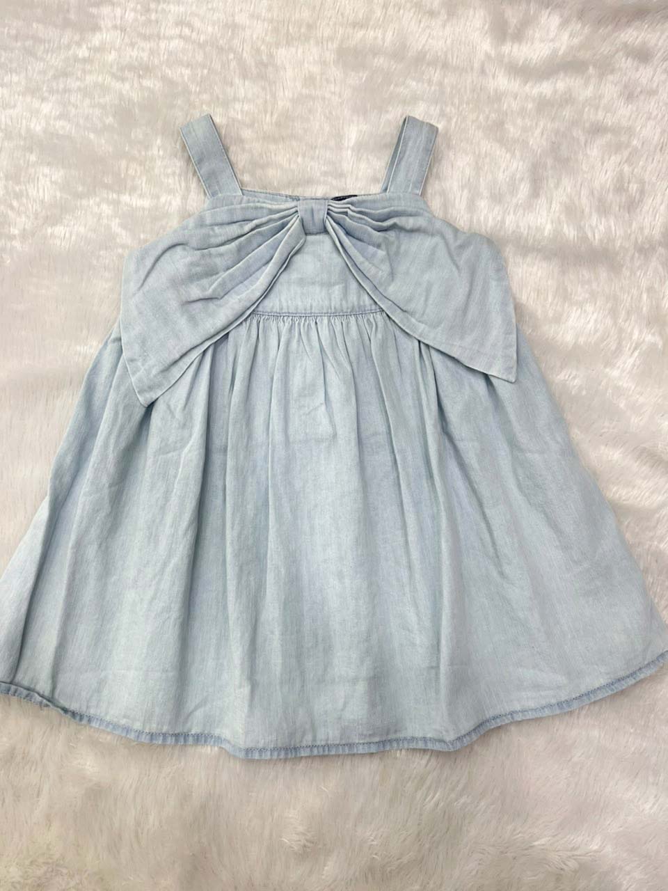 sleeveless denim frock