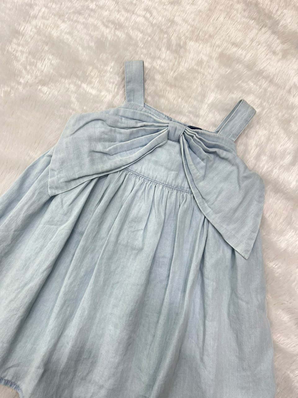 sleeveless denim frock