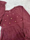 BROWN FULL SLEEVE FROCK