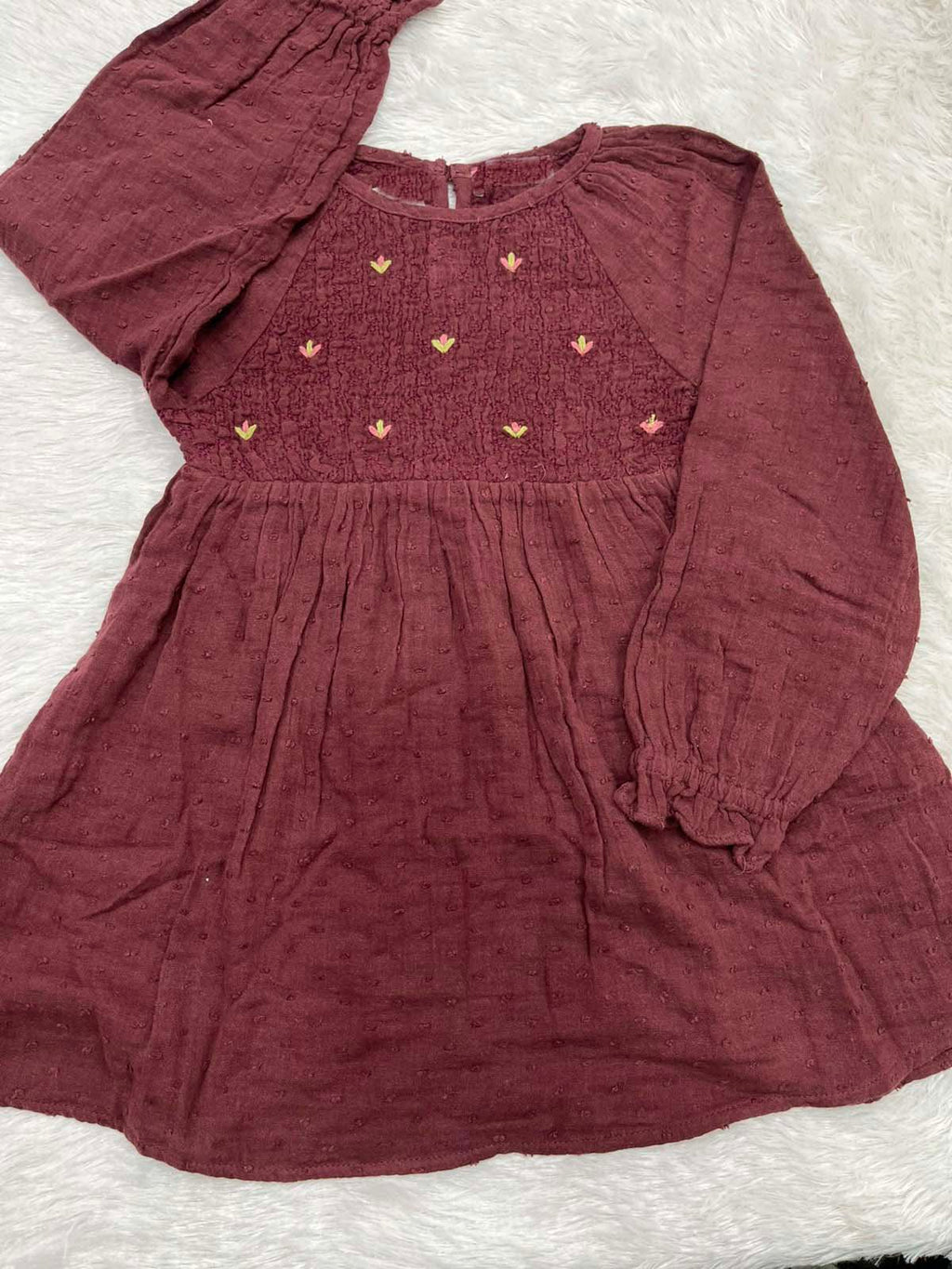 BROWN FULL SLEEVE FROCK