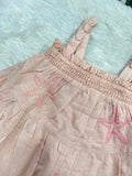 CUTE STAR PEACH FROCK