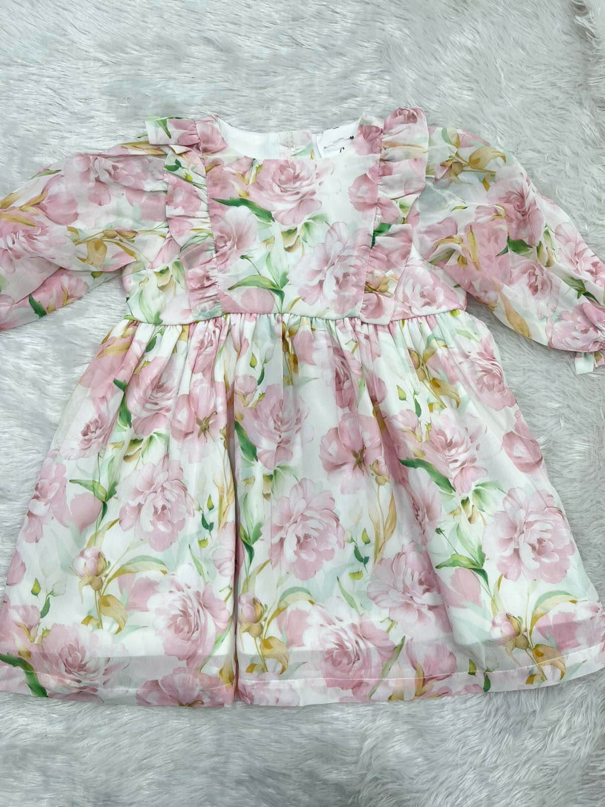 FLORAL FRILLED FROCK