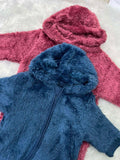 HOODED FLEECE ROMPER