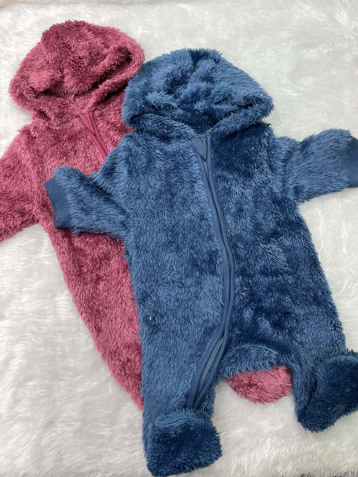 HOODED FLEECE ROMPER