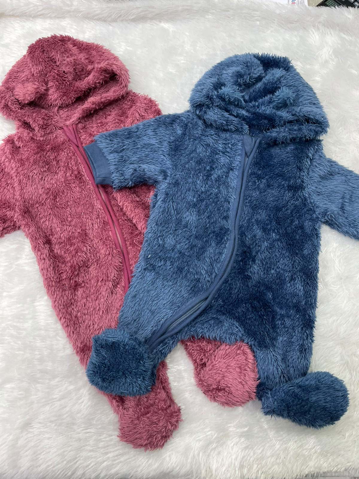 HOODED FLEECE ROMPER