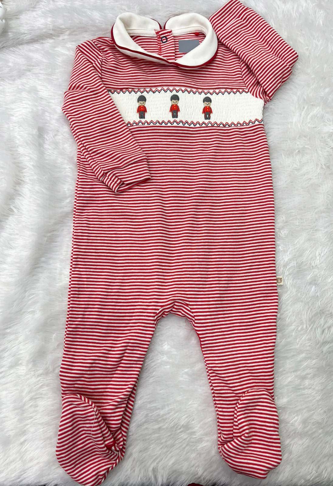 RED STRIPED ROMPER