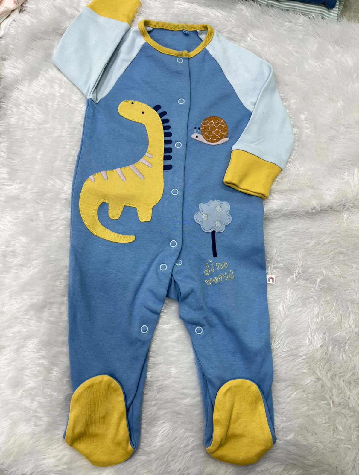 BLUE DINO ROMPER