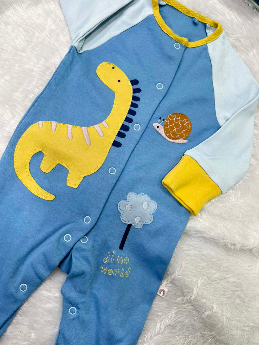 BLUE DINO ROMPER