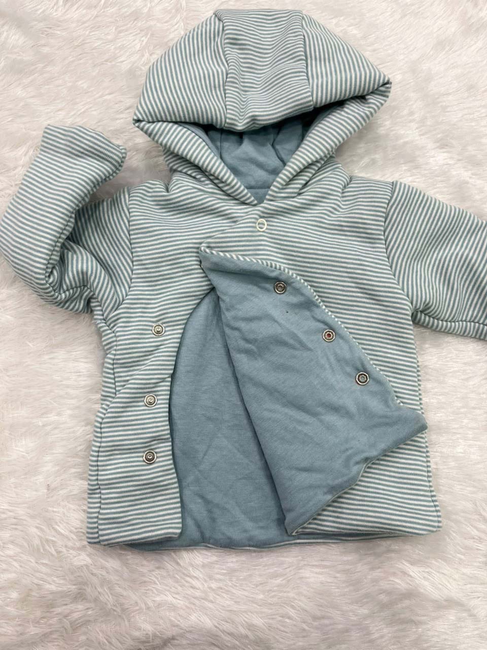 BLUE STRIPRD HOODIE 1829