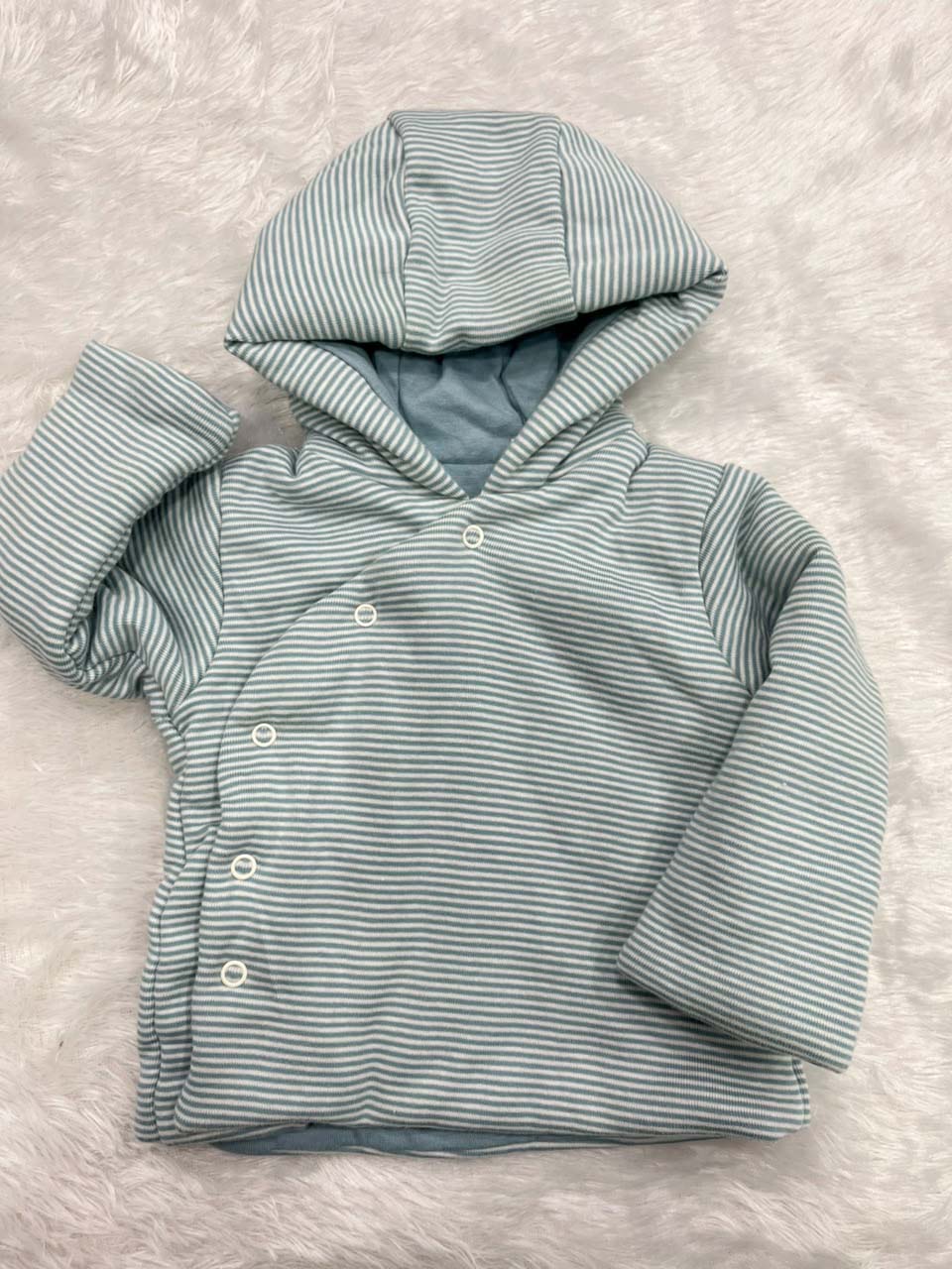 BLUE STRIPRD HOODIE 1829