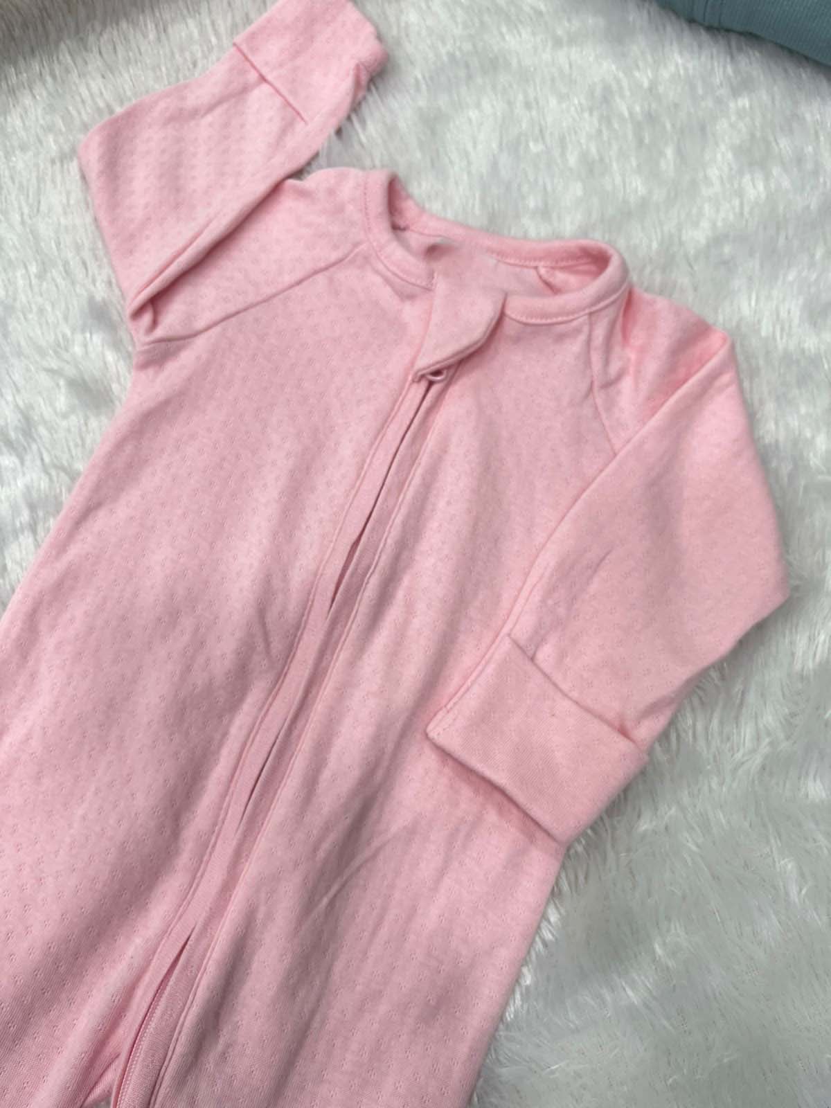 PINK RIBBED ROMPER