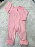PINK RIBBED ROMPER