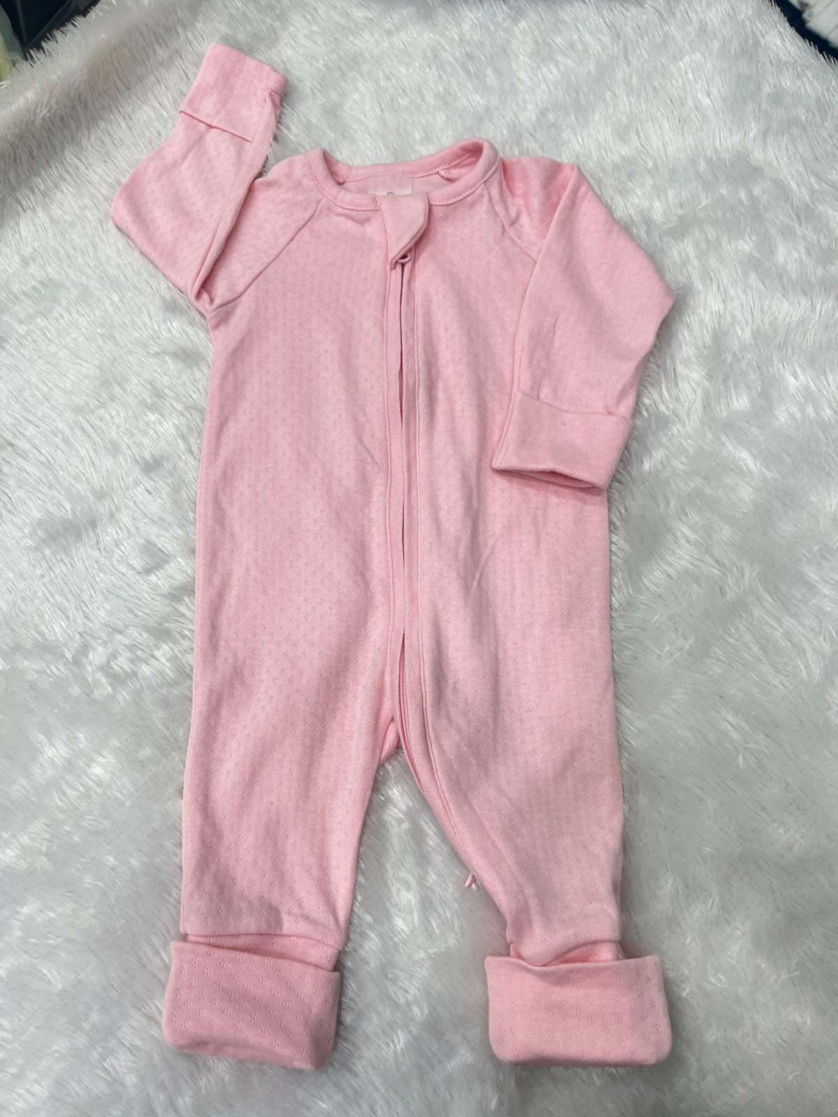 PINK RIBBED ROMPER