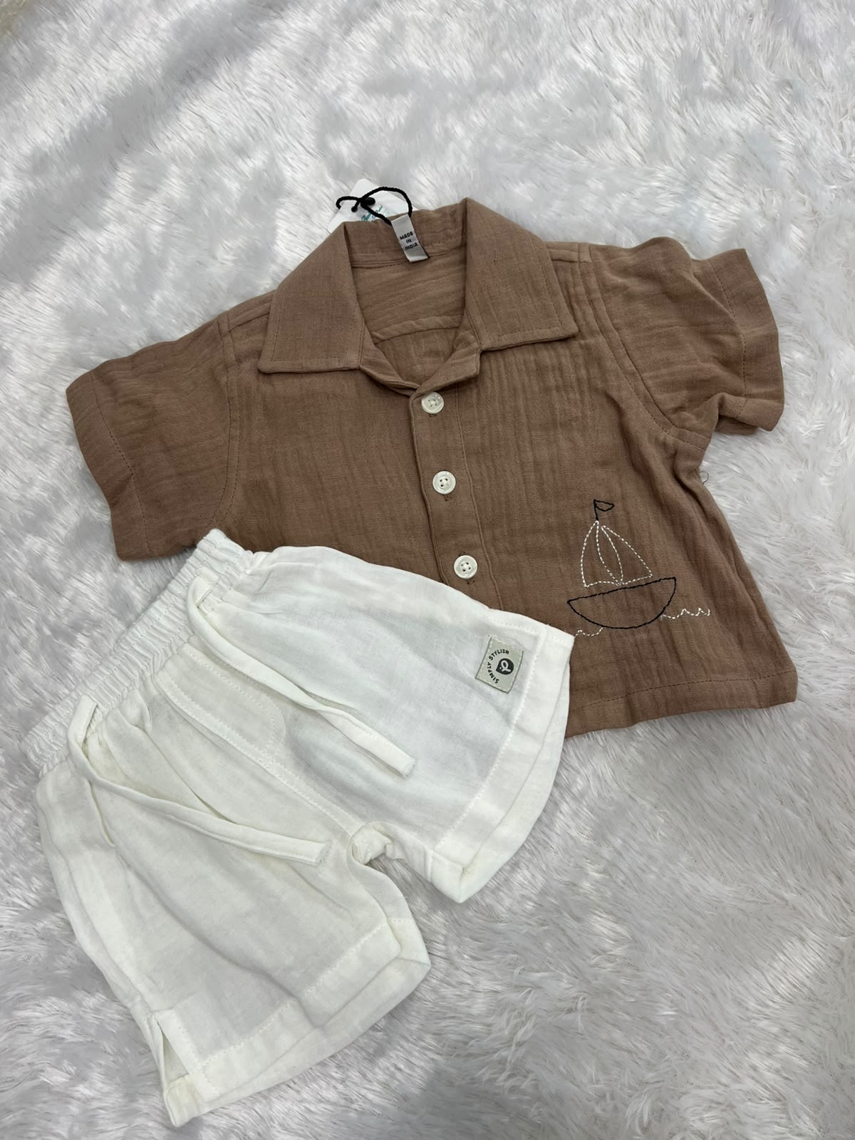 MUSLIN SHIRT WITH SHORTS