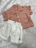 PASTEL COLOUR SHIRT WITH SHORTS