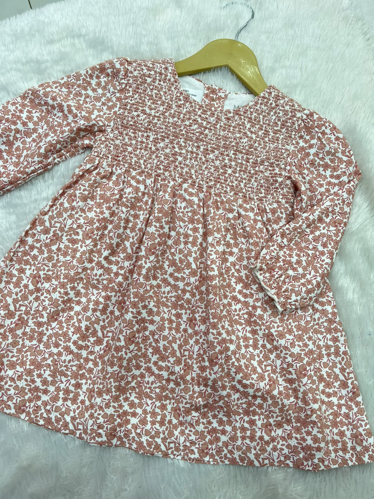 PEACH FLORAL FROCK