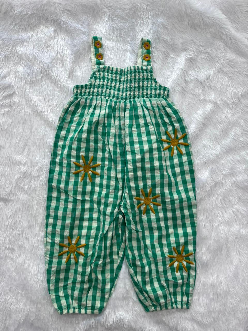 GREEN CHECKERED JUMPSUIT