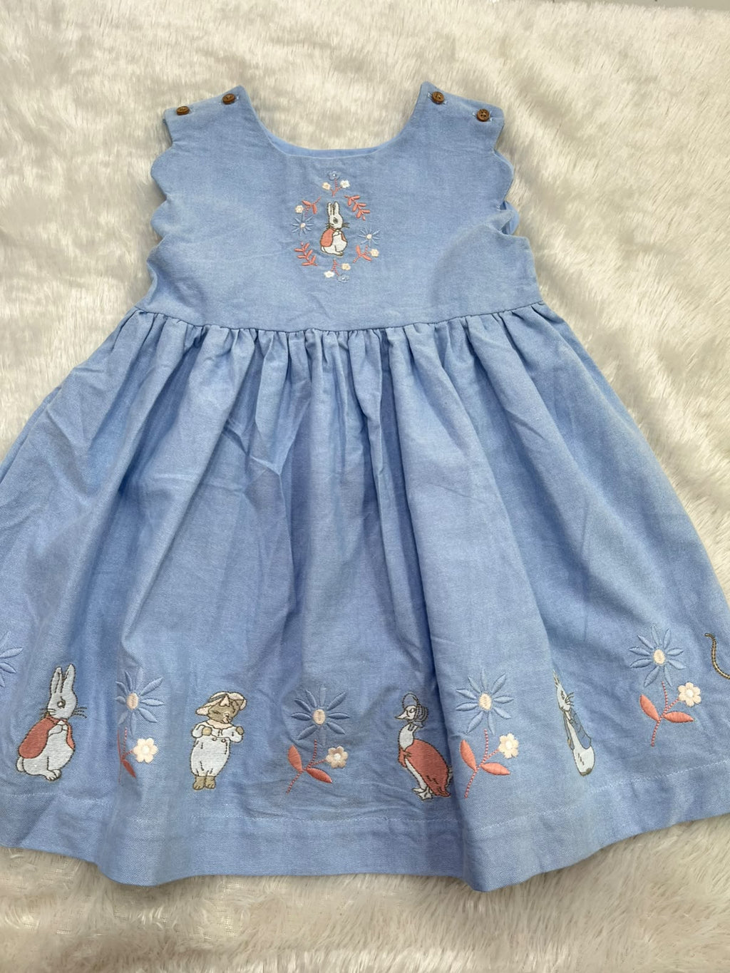 CUTE COTTON FROCK WITH EMBROIDERY