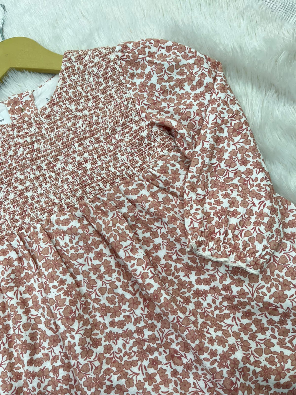 PEACH FLORAL FROCK