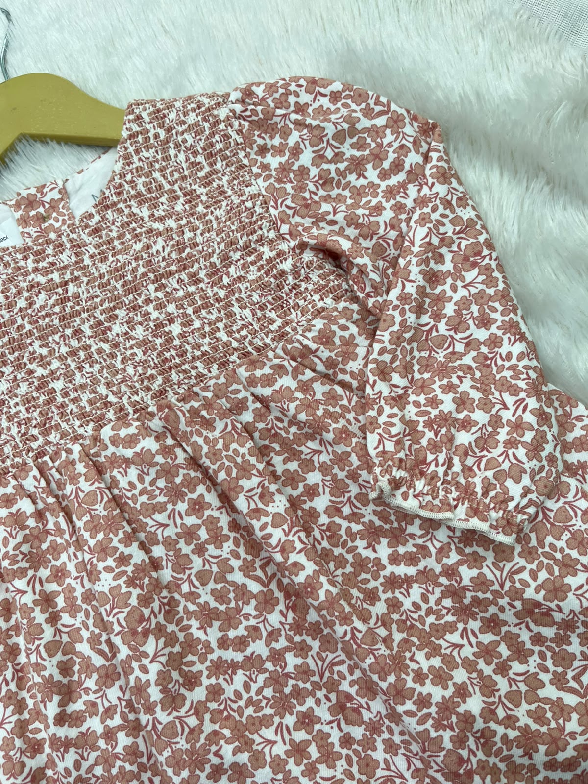 PEACH FLORAL FROCK