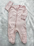 Baby Pink Ribbed Romper