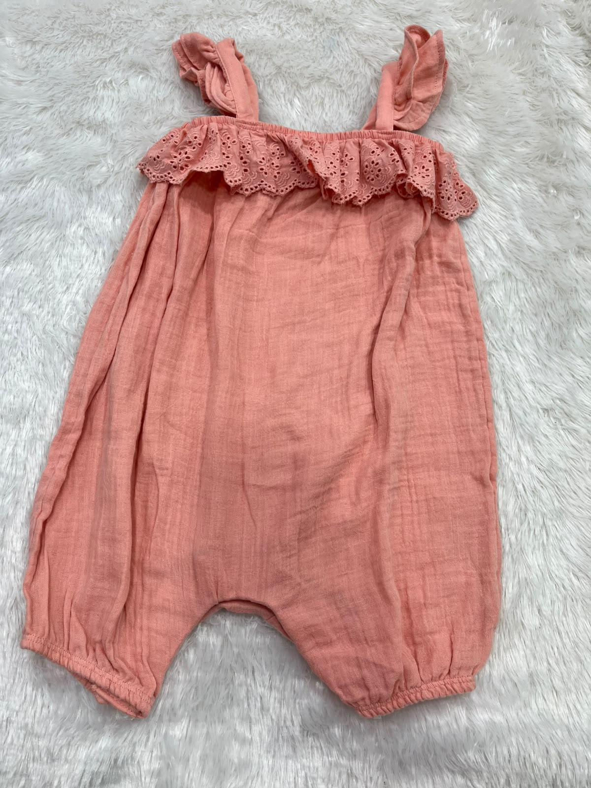 Muslin frill Dungaree