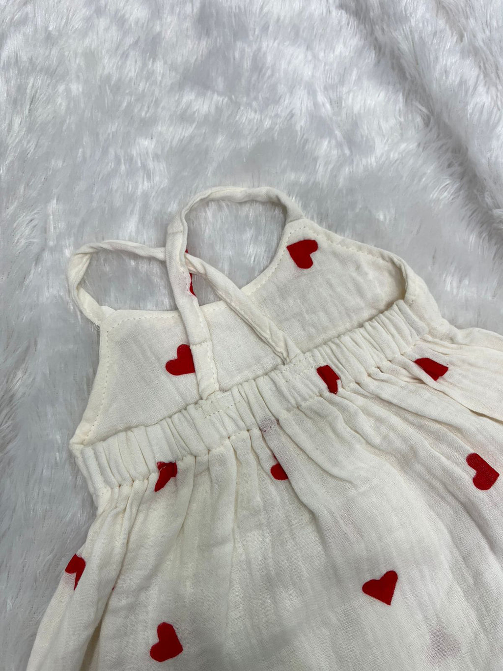 Muslin Heart Print Frock