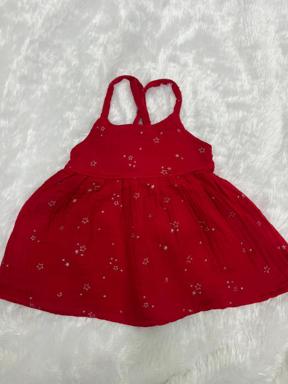 Red Muslin Frock
